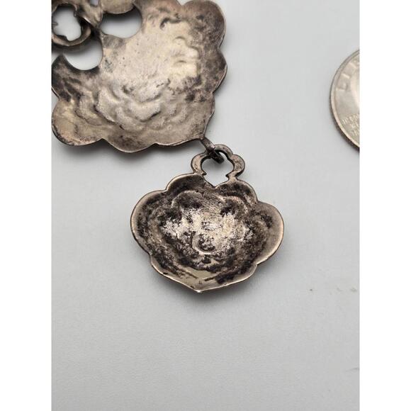 Dweck Signed Sterling Earrings 4"Statement Dangles Butterfly - Picture 7 of 7